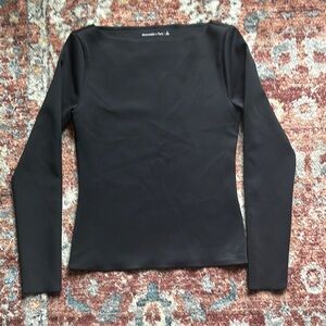 Abercrombie & Fitch Black Boat Neck Top